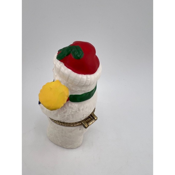 K’s Collection Vintage Frosty Hinged Trinket Jewelry Box Christmas Holidays‎ - Picture 2 of 8